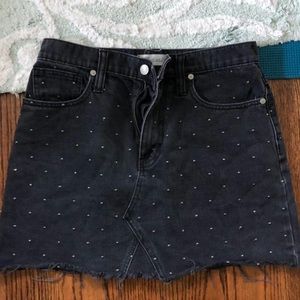black jean skirt with silver dots!!
